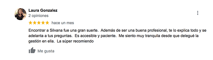 testimonios-laura Contadora Silvana Lezcano - Testimonio cliente satisfecho